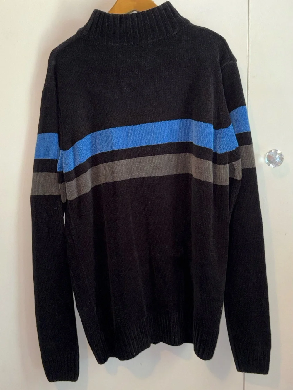 Black knit zip up